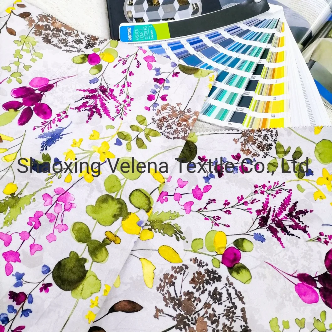 Textile Fabrics 100% Polyester FDY Venisia Velvet Printed Upholstery Furniture Sofa Home Textile Fabric