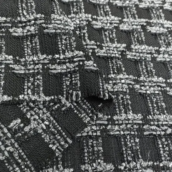 Tissu à carreaux en tweed mélangé laine polyester de haute qualité